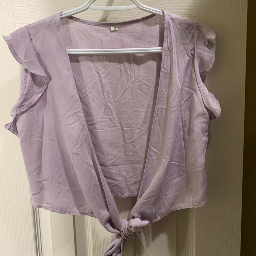 Tie front crop top